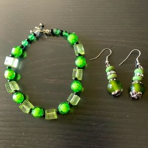 Bracelet and earrings